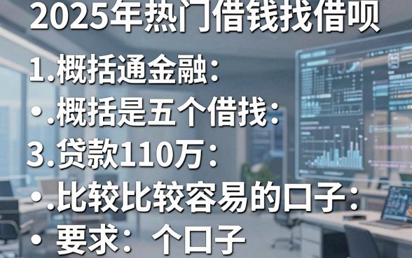 2025年热门借钱找借呗，概括五个贷款10万比较容易的口子