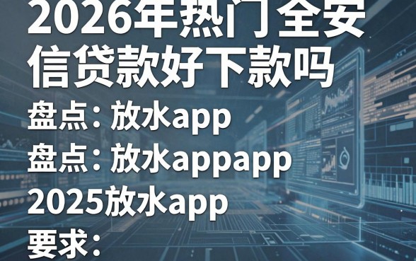 2026年热门全安信贷款好下款吗,盘点五个2025放水app