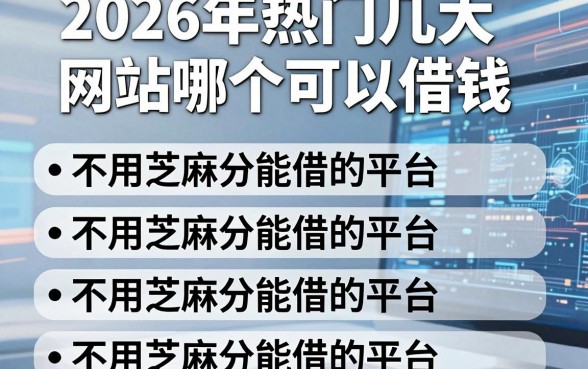 2026年热门几大网站哪个可以借钱,整理五个不用芝麻分能借的平台