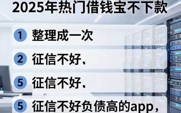 2025年热门借钱宝不下款，整理5个征信不好负债高的app