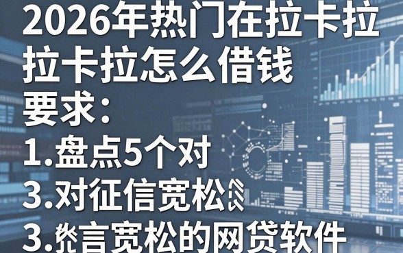 2026年热门在拉卡拉怎么借钱，盘点5个对征信宽松的网贷软件
