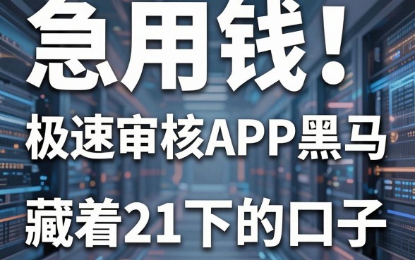 急用钱看！这几家极速审核APP黑马，藏着21天稳下的口子