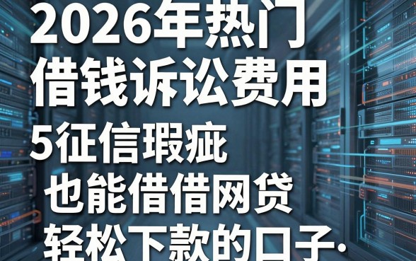 2026年热门借钱诉讼费用,梳理5个征信瑕疵也能借网贷轻松下款的口子