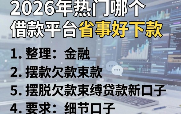 2026年热门哪个借款平台省事好下款,整理5个摆脱欠款束缚贷款新口子