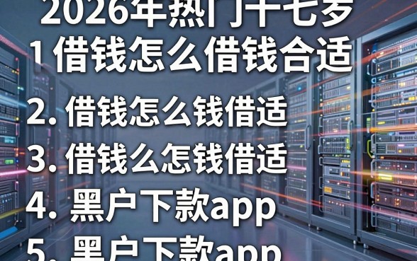 2026年热门十七岁借钱怎么借钱合适,梳理五个黑户下款app