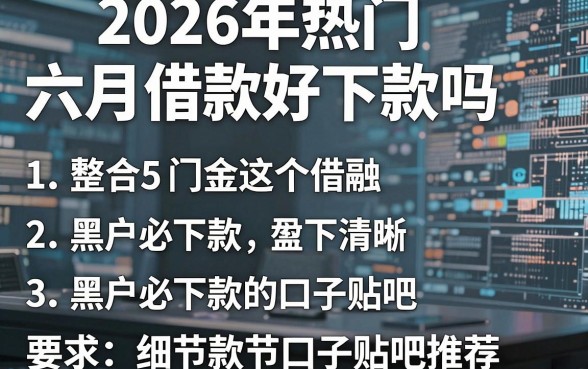 2026年热门六月借款好下款吗,整合5个黑户必下款的口子贴吧推荐