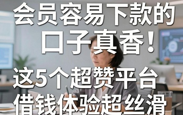会员容易下款的口子真香!这5个超赞平台借钱体验超丝滑