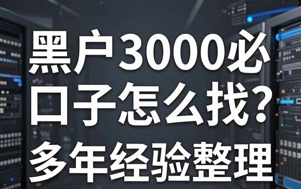 黑户3000必下口子怎么找？多年经验整理，这几家平台放心选！