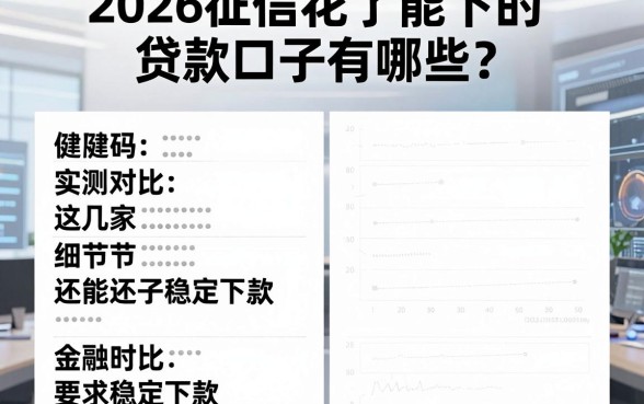 2026征信花了能下的贷款口子有哪些?实测对比这几家还能稳定下款!
