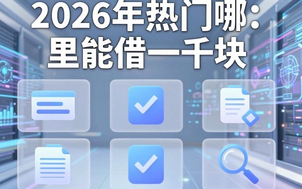 2026年热门哪里能借一千块,整合五个不看征信小额借钱的软件