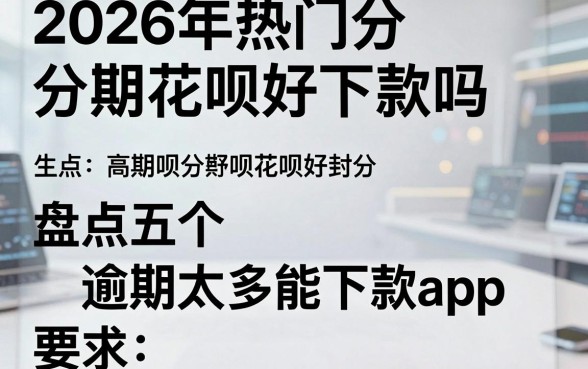 2026年热门分期花呗好下款吗，盘点五个逾期太多能下款app