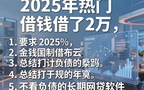 2025年热门借钱借了2万，总结5个不看负债的长期网贷软件