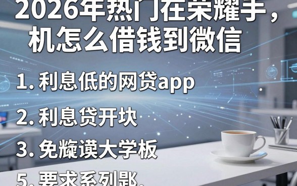 2026年热门在荣耀手机怎么借钱到微信,整理五个利息低的网贷app