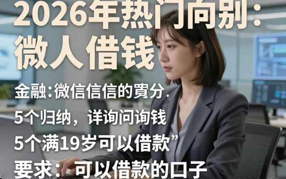 2026年热门向别人微信询问借钱,归纳5个满19岁可以借款的口子