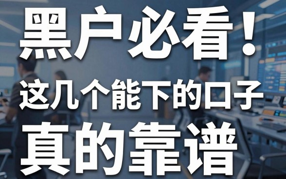 黑户必看!这几个能下的口子真的靠谱,推荐试试