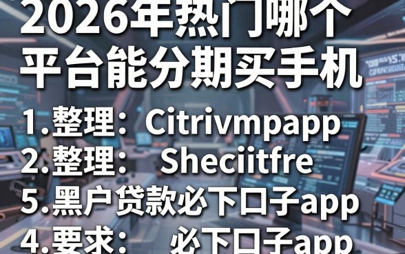 2026年热门哪个平台能分期买手机,整理5个黑户贷款必下口子app