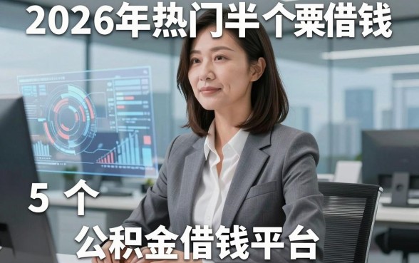 2026年热门半个粟子借钱,概括5个公积金借钱平台