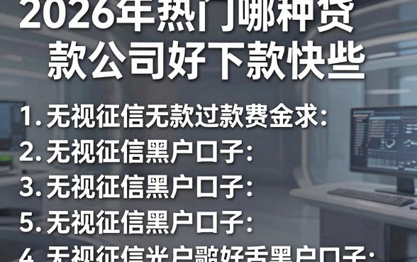 2026年热门哪种贷款公司好下款快些,总结五个无视征信黑户口子