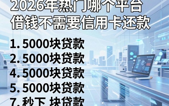 2026年热门哪个平台借钱不需要信用卡还款,梳理五个5000块贷款秒下口子