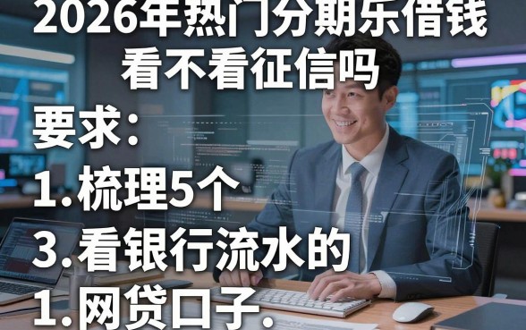2026年热门分期乐借钱看不看征信吗，梳理5个看银行流水的网贷口子