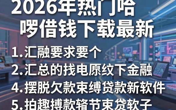 2026年热门哈啰借钱下载最新,汇总5个摆脱欠款束缚贷款新软件