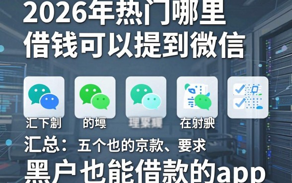 2026年热门哪里借钱可以提到微信,汇总五个黑户也能借款的app