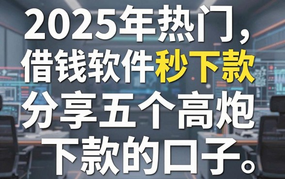 2025年热门借钱软件秒下款，分享五个高炮能下款的口子