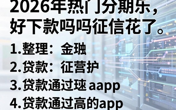 2026年热门分期乐好下款吗征信花了，整理五个贷款通过高的app