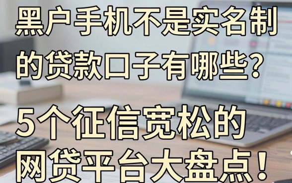 黑户手机不是实名制的贷款口子有哪些?5个征信宽松的网贷平台大盘点!