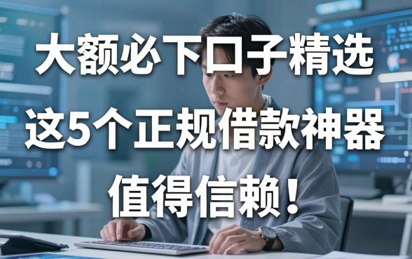 大额必下口子精选：这5个正规借款神器值得信赖！
