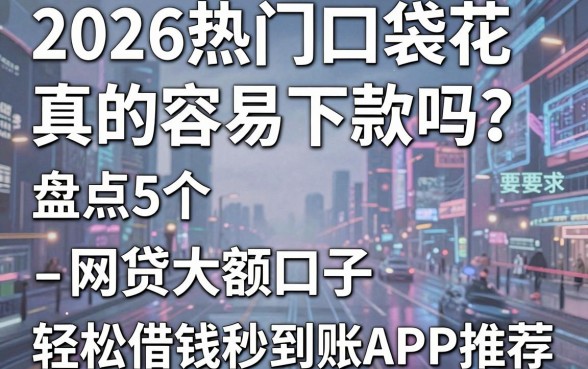 2026热门口袋花真的容易下款吗?盘点5个网贷大额口子,轻松借钱秒到账APP推荐