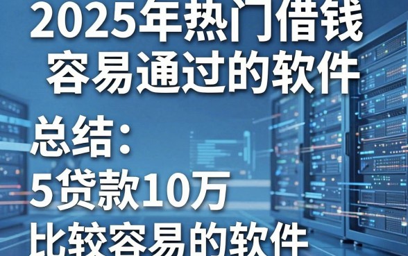 2025年热门借钱容易通过的软件,总结5个贷款10万比较容易的软件