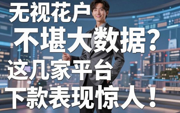 无视花户不堪大数据？这几家平台下款表现惊人！