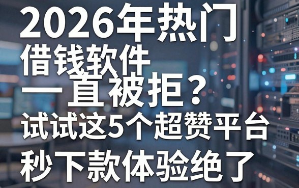 2026年热门借钱软件一直被拒？试试这5个超赞平台，秒下款体验绝了！