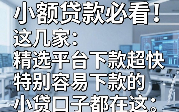 小额贷款必看!这几家精选平台下款超快,特别容易下款的小贷口子都在这!