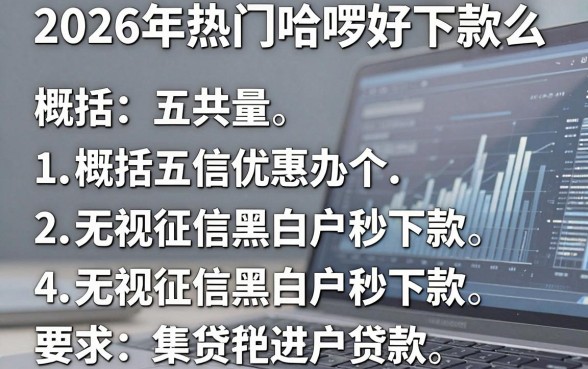 2026年热门哈啰好下款么,概括五个无视征信黑白户秒下款的贷款