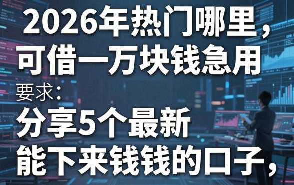 2026年热门哪里可借一万块钱急用,分享5个最新能下来钱的口子