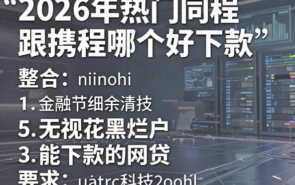 2026年热门同程跟携程哪个好下款，整合5个无视花黑烂户能下款的网贷