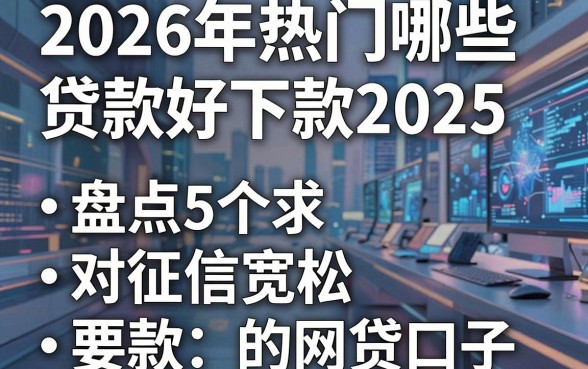 2026年热门哪些贷款好下款2025,盘点5个对征信宽松的网贷口子