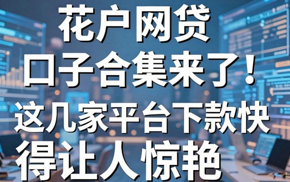 花户网贷口子合集来了!这几家平台下款快得让人惊艳