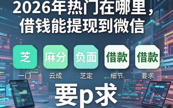 2026年热门在哪里借钱能提现到微信，整理五个芝麻分负面借款的app