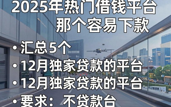 2025年热门借钱平台那个容易下款,汇总5个12月独家贷款的平台
