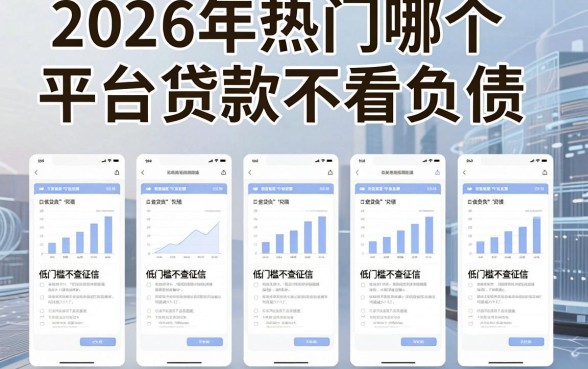 2026年热门哪个平台贷款不看负债，整理五个低门槛不查征信的app