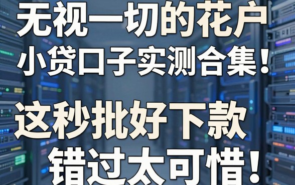 无视一切的花户小贷口子实测合集！这几家秒批好下款，错过太可惜