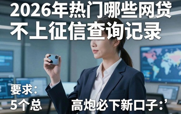 2026年热门哪些网贷不上征信查询记录，汇总5个高炮必下的新口子