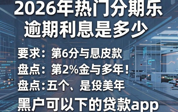 2026年热门分期乐逾期利息是多少，盘点五个黑户可以下的贷款app