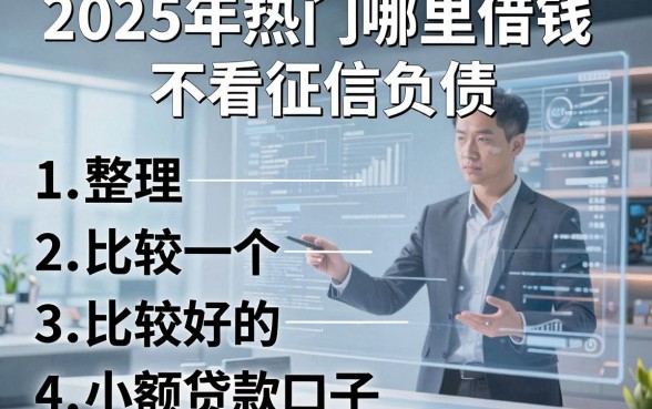2025年热门哪里借钱不看征信负债,整理五个比较好的小额贷款口子