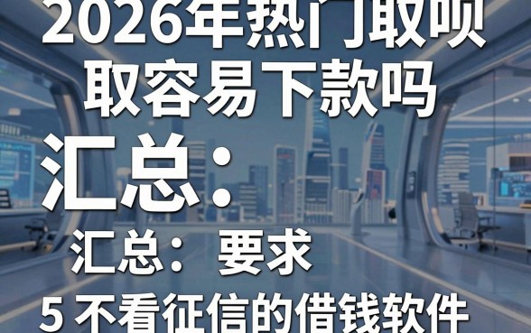 2026年热门取呗容易下款吗,汇总5个不看征信的借钱软件