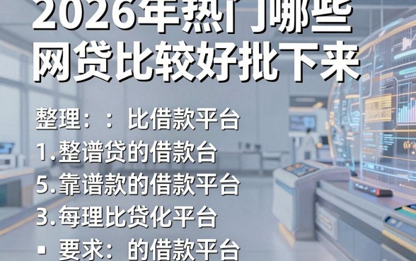 2026年热门哪些网贷比较好批下来，整理5个靠谱的借款平台