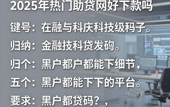 2025年热门助贷网好下款吗,归纳五个黑户都能下的平台